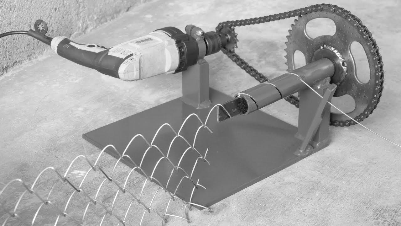How To Make A {Simple|Easy} Chain {Link|Hyperlink} Fencing Machine {Using|Utilizing} Drill Machine |  DIY