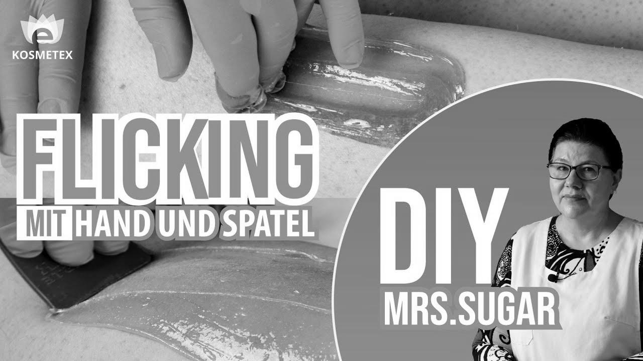 PERFORM DIY SUGARING YOURSELF |  Flicking technique with spatula or hand