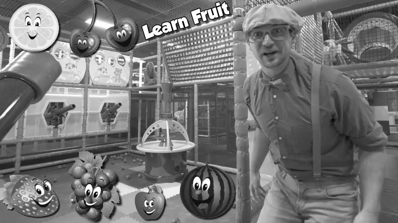 Study Fruits with Blippi |  Instructional Indoor Playground Movies for Kids