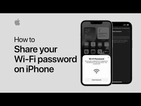 Easy methods to share your Wi-Fi password |  Apple help